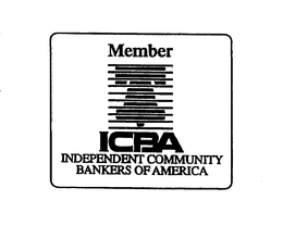 MEMBER ICBA INDEPENDENT COMMUNITY BANKERS OF AMERICA trademark
