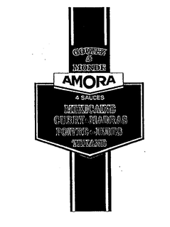 GOUTEZ LE MONDE AMORA MEXICAINE CURRY DE MADRAS POIVRE DES INDES TEXANE trademark