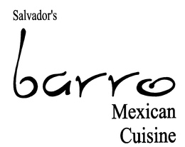 SALVADOR'S BARRO MEXICAN CUISINE trademark