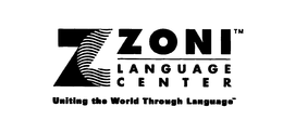 Z ZONI LANGUAGE CENTER UNITING THE WORLD THROUGH LANGUAGE trademark