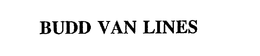 BUDD VAN LINES trademark