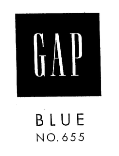 GAP BLUE NO.655 trademark