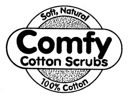 COMFY COTTON SCRUBS SOFT, NATURAL 100% COTTON trademark