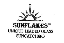 SUNFLAKES UNIQUE LEADED GLASS SUNCATCHERS trademark