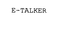 E-TALKER trademark