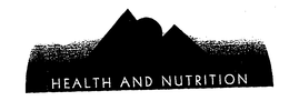 HEALTH AND NUTRITION trademark