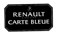 DEPUIS 1835 RENAULT COGNAC CARTE BLEUE RENAULT ROUILLAC CHARENTE FRANCE-PRODUCE OF FRANCE trademark