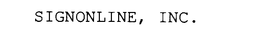 SIGNONLINE trademark