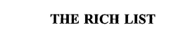 THE RICH LIST trademark