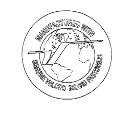 MANUFACTURED WITH GENUINE VELCRO BRAND FASTENERS V trademark