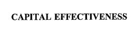 CAPITAL EFFECTIVENESS trademark