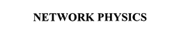 NETWORK PHYSICS trademark