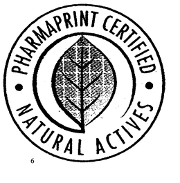 PHARMAPRINT CERTIFIED NATURAL ACTIVES trademark