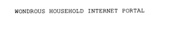 WONDROUS HOUSEHOLD INTERNET PORTAL trademark