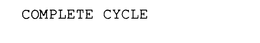 COMPLETE CYCLE trademark