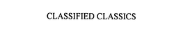 CLASSIFIED CLASSICS trademark