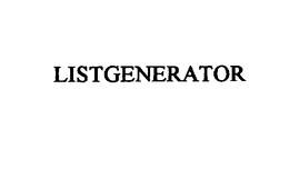 LISTGENERATOR trademark