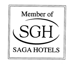 MEMBER OF SGH SAGA HOTELS trademark