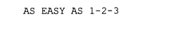 AS EASY AS 1-2-3 trademark