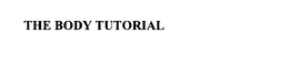 THE BODY TUTORIAL trademark