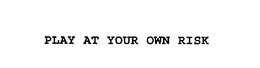 PLAY AT YOUR OWN RISK trademark