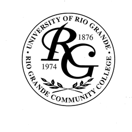 RG UNIVERSITY OF RIO GRANDE RIO GRANDE COMMUNITY COLLEGE trademark