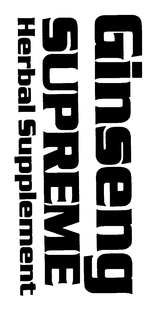 GINSENG SUPREME HERBAL SUPPLEMENT trademark
