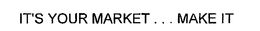 IT' S YOUR MARKET. . . MAKE IT trademark