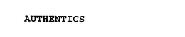 AUTHENTICS trademark