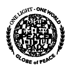 ONE LIGHT - ONE WORLD GLOBE OF PEACE trademark