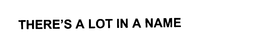 THERE'S A LOT IN A NAME trademark