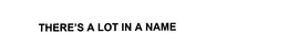 THERE'S A LOT IN A NAME trademark