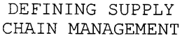 DEFINING SUPPLY CHAIN MANAGEMENT trademark
