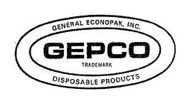 GENERAL ECONOPAK, INC. GEPCO DISPOSABLE PRODUCTS TRADEMARK trademark