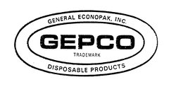 GEPCO GENERAL ECONOPAK, INC. DISPOSABLEPRODUCTS trademark