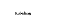 KUBALANG trademark