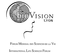 BIOVISION LYON FORUM MONDIAL DES SCIENCES DE LA VIE INTERNATIONAL LIFE SCIENCES FORUM trademark