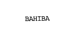 BAHIBA trademark