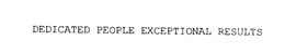 DEDICATED PEOPLE EXCEPTIONAL RESULTS trademark