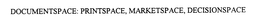 DOCUMENTSPACE: PRINTSPACE, MARKETSPACE,DECISIONSPACE trademark
