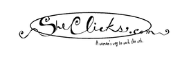 SHECLICKS.COM A WOMAN'S WAY TO WORK THEWEB trademark
