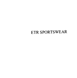 ETR SPORTSWEAR trademark