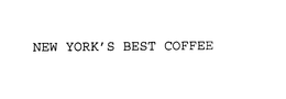 NEW YORK'S BEST COFFEE trademark