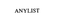 ANYLIST trademark