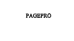 PAGEPRO trademark