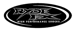RYDE FX HIGH PERFORMANCE SHOCKS trademark