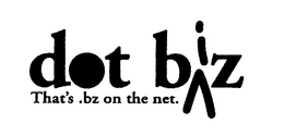 DOT BIZ THAT'S .BZ ON THE NET. trademark
