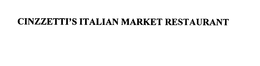 CINZZETTI'S ITALIAN MARKET RESTAURANT trademark