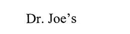 DR. JOE'S trademark