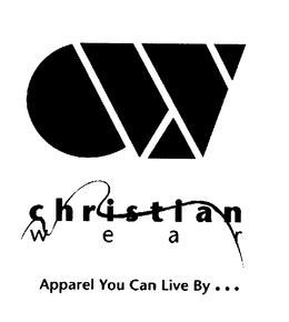 CW CHRISTIAN W E A R APPAREL YOU CAN LIVE BY ... trademark